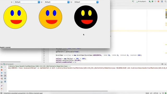 Smiley App Java Swing смотреть онлайн
