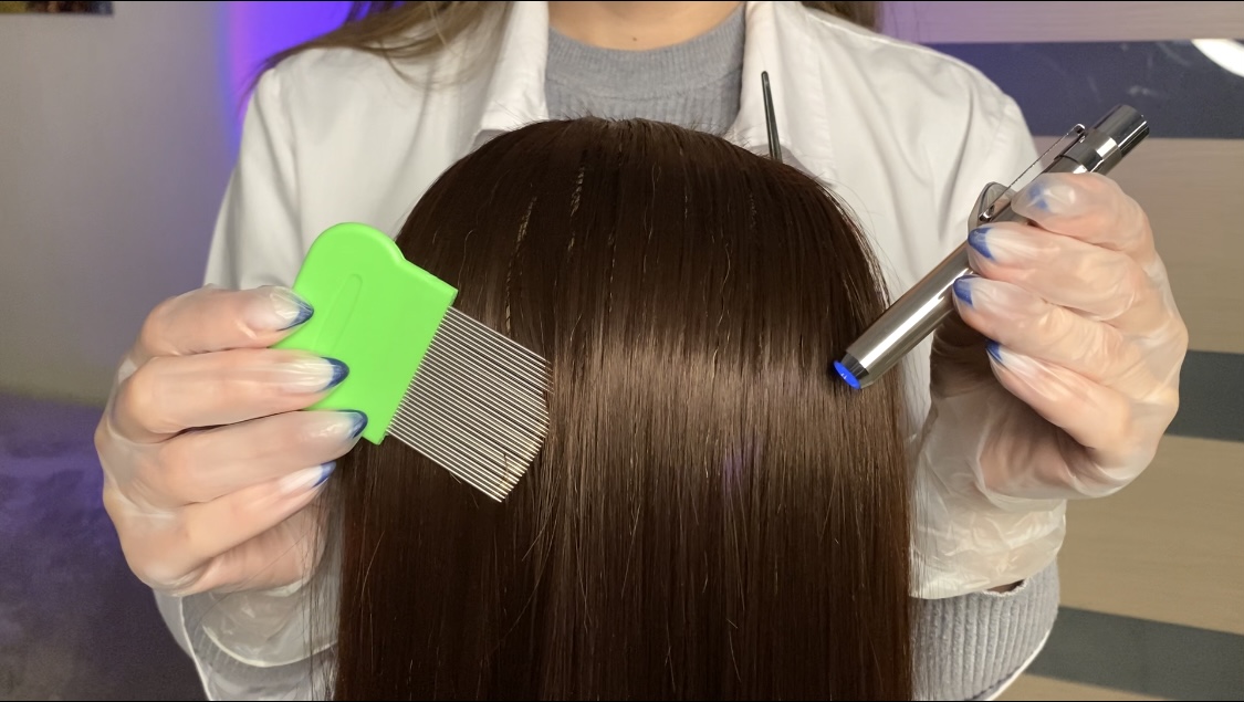 АСМР Проверка на вши • Детальный осмотр кожи головы • ДЛЯ РАССЛАБЛЕНИЯ И СНА! • ASMR Scalp exam смотреть онлайн