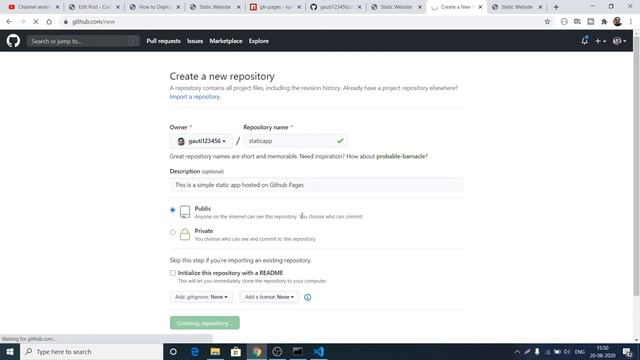 How to Deploy Static Website or Apps to Github Pages Using gh-pages in 2020 Full Tutorial смотреть онлайн
