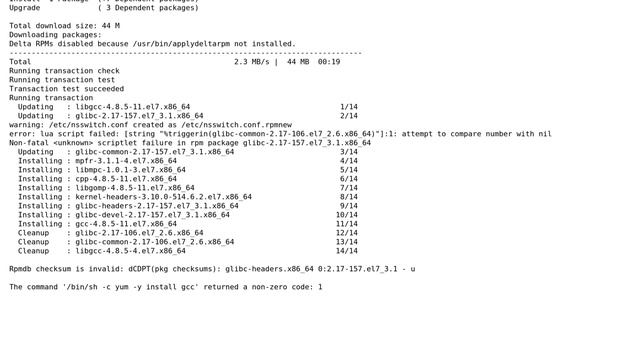 Rpmdb checksum is invalid - Trying to install gcc in a CentOS 7.2 docker image смотреть онлайн