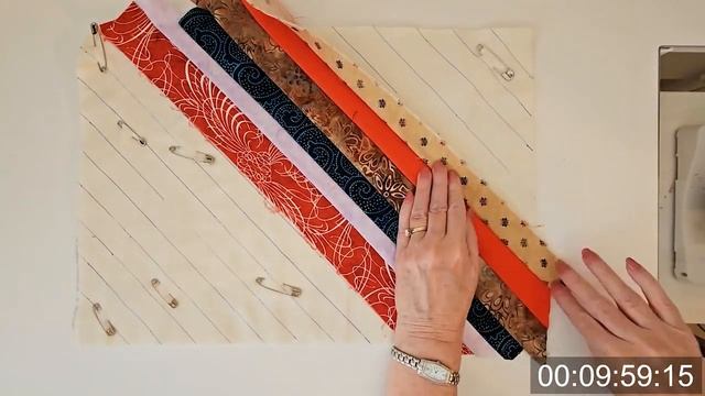 1 hour placemat. A quick, quilt as you go, foundation pieced scrappy placemat. смотреть онлайн