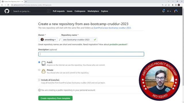 Creating Your Repository from the Github Template смотреть онлайн
