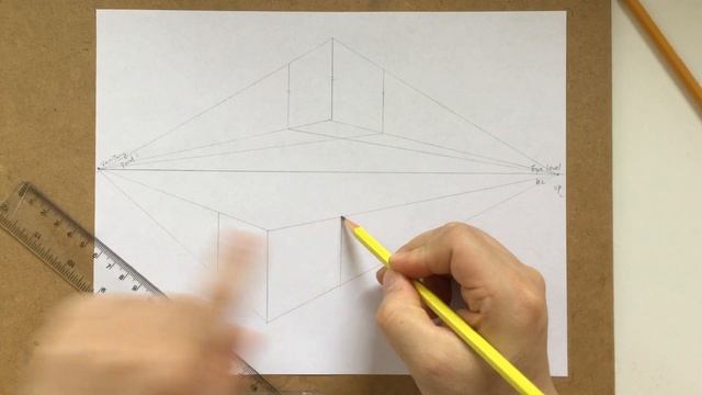 Basic Two Point Perspective: Drawing boxes, Part 1 смотреть онлайн