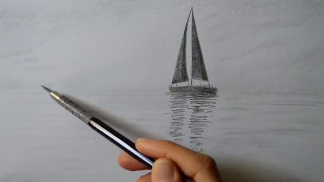 How to Draw a Sailing Boat - How to Draw a Sea - How to Draw Clouds смотреть онлайн