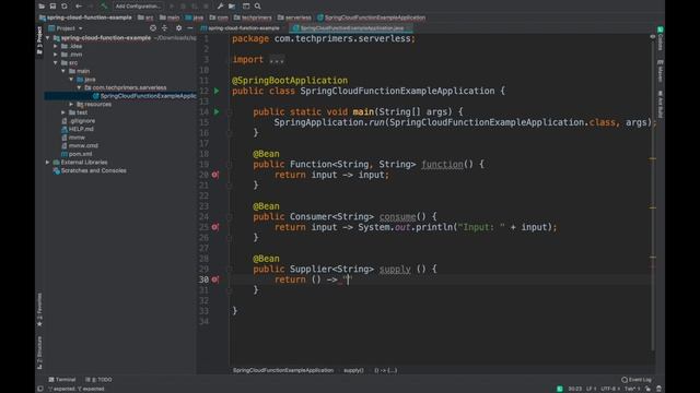Spring Cloud Function example | Spring Boot | Tech Primers смотреть онлайн