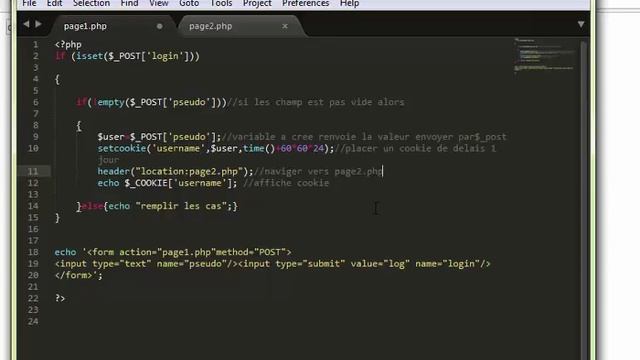 variables super globale $ COOKIE-PHP смотреть онлайн
