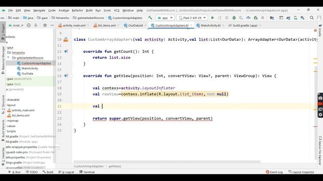 Custom ListView in Android studio using [ KOTLIN ] смотреть онлайн