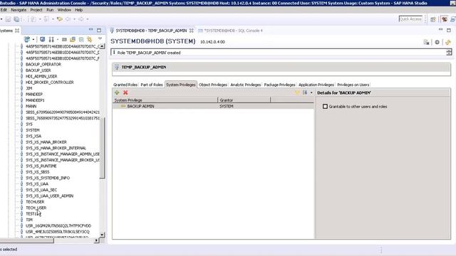 Create Role in SAP Hana | Assign Role to User in SAP Hana смотреть онлайн