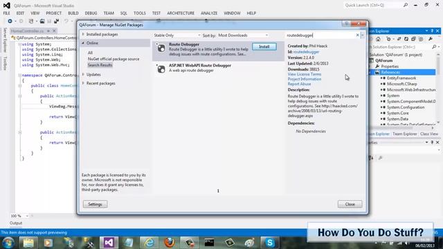 How do you install a NuGet package in Visual Studio 2012 ? смотреть онлайн