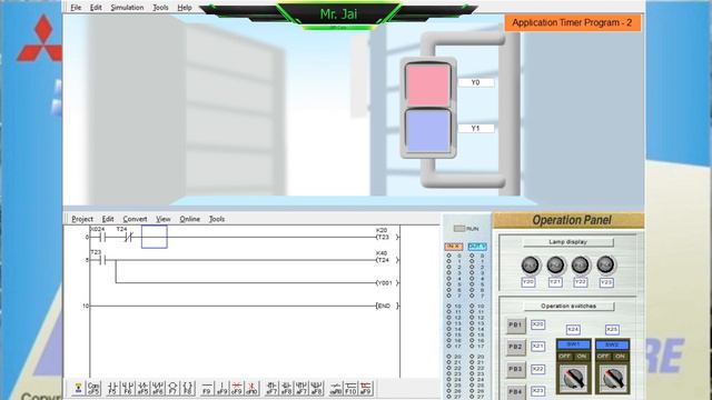 Mitsubishi FX Trainer_Basic Timer Application2 смотреть онлайн