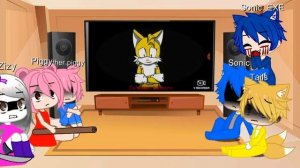 ??~Piggy and sonic characters react to a sonic exe memes~?? ||Gacha club||