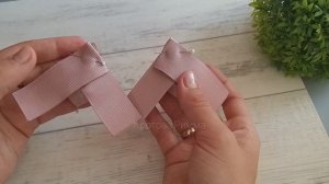 Бантики канзаши из репсовой ленты 25 мм, бантики своими руками.