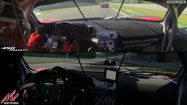 Assetto Corsa vs Real Life - Ferrari 458 GT2 @ Spa Francorchamps смотреть онлайн