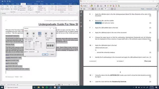 IGCSE ICT word processing task June 2017 P22 смотреть онлайн