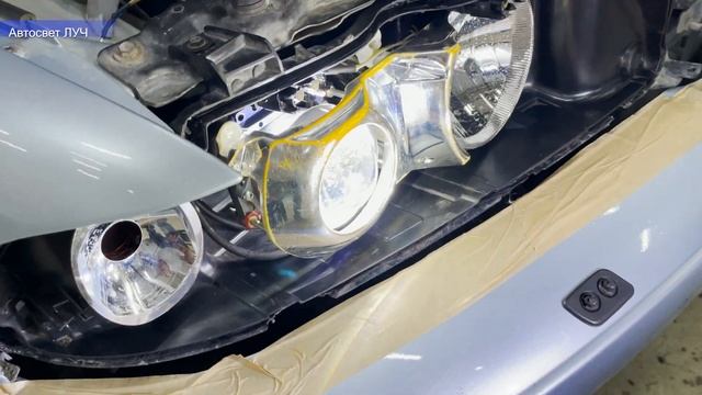 Студия ЛУЧ установка Bi-Led на BMW E39 смотреть онлайн