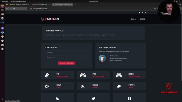 GoodGames - HackTheBox LIVE - [Part 1] смотреть онлайн