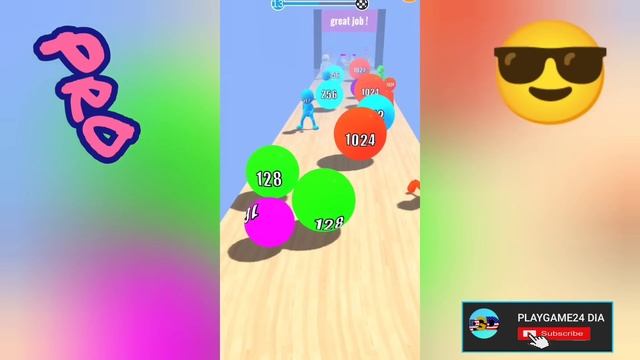 NOOB VS PRO VS HACKER VS GOD in Crazy Ball 2048 Big Update смотреть онлайн