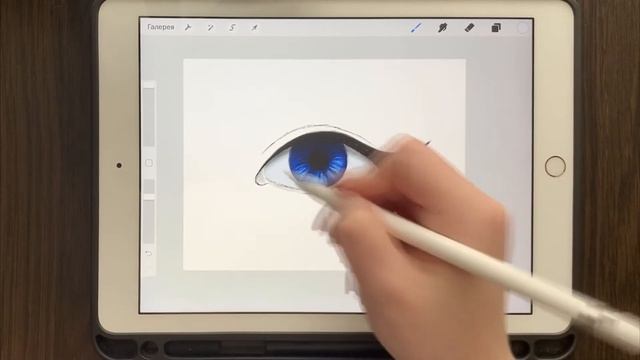 Как научиться (рисовать) нарисовать глаз, поэтапно новичку на iPad, урок рисования в Procreate смотреть онлайн