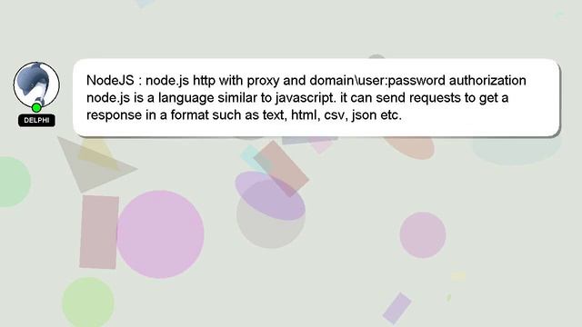 NodeJS : node.js http with proxy and domain\user:password authorization смотреть онлайн