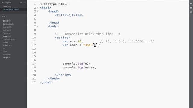1 Basic JavaScript Variables and Objects смотреть онлайн