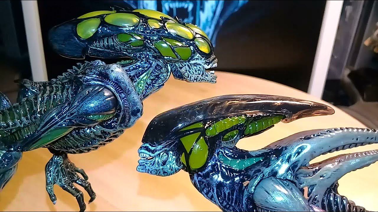 Trophy chase! Neca Spitter Alien & Burster Alien (Series 2) from Aliens Fireteam Elite Review. смотреть онлайн
