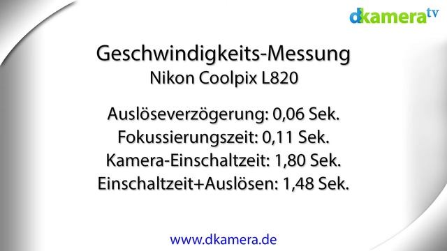 Nikon Coolpix L820 Test (3/7): Geschwindigkeit смотреть онлайн