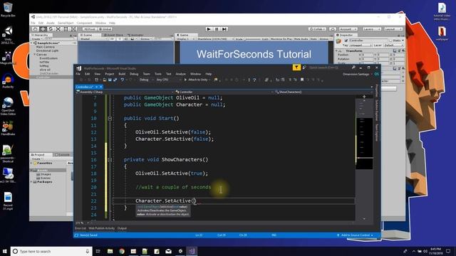 unity WaitForSeconds смотреть онлайн