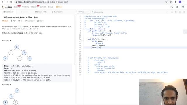 BFS Template : Count Good Nodes in Binary Tree ( Leetcode-1448 ) смотреть онлайн