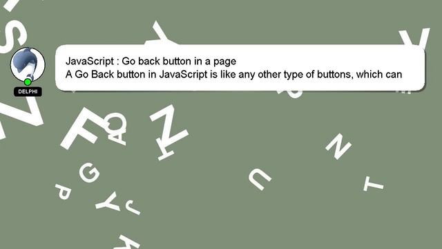 JavaScript : Go back button in a page смотреть онлайн