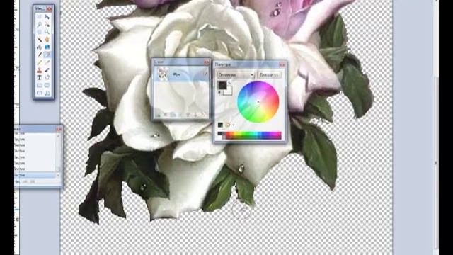 Вырезаем рисунок из темного неоднородного фона в Paint.Net смотреть онлайн