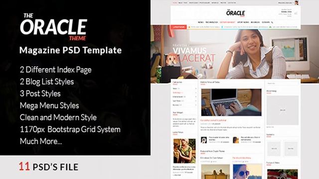 Magazine PSD Template - The Oracle | Themeforest Website Templates and Themes смотреть онлайн