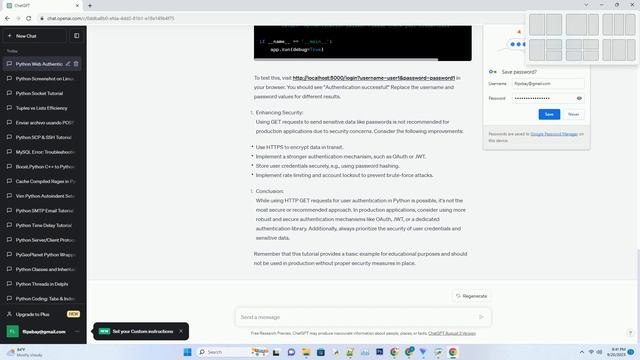 Can I implement a web user authentication system in python without POST смотреть онлайн
