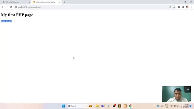 Tutorial for php echo & print Statement with live example in hindi | How to use echo/print in php смотреть онлайн