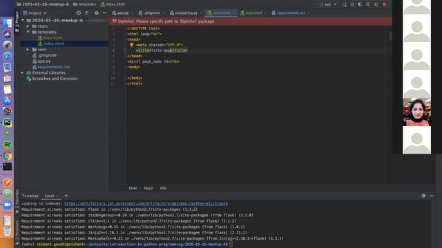 Learn to Build an App using Flask | Learn Python Programming meetup | Meetup 6 смотреть онлайн