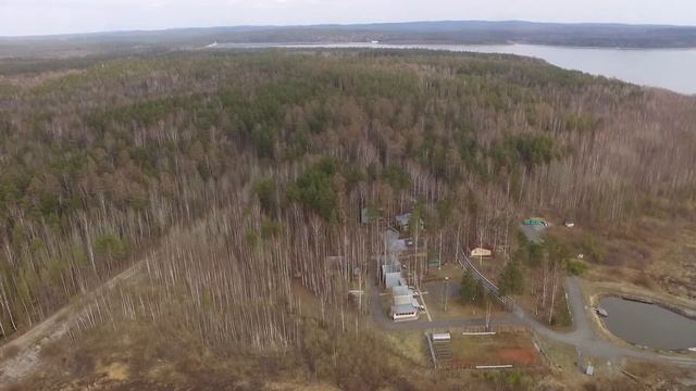 Ленёвка . Вторая дамба с высоты. смотреть онлайн