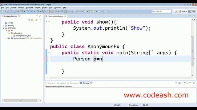 Anonymous class in java | anonymous class in java example смотреть онлайн