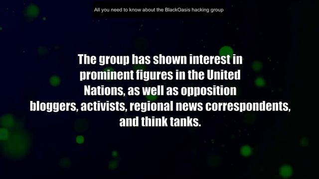 All you need to know about the Black Oasis Hacking Group смотреть онлайн