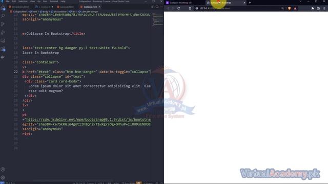 Collapse in Bootstrap | Bootstrap Complete Course смотреть онлайн