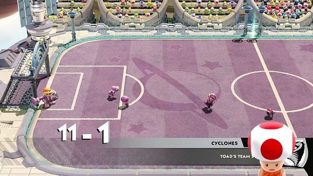 Mario Strikers Battle League Team Toad Vs Team Toad In Planetoid