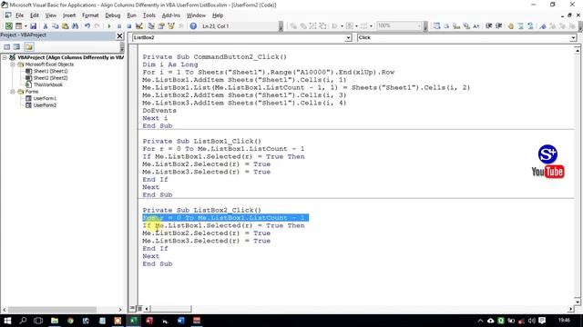 Aling Columns Differently in VBA UserForm ListBox смотреть онлайн