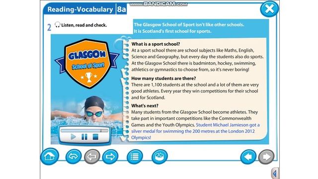 Excel 5, Module 8 Sports ( Reading) смотреть онлайн