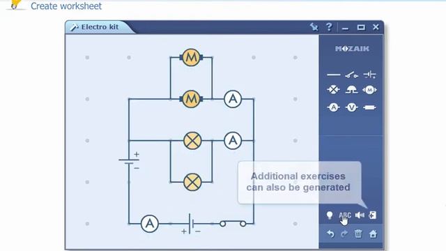 mozaBook Interactive Teaching Software - Electro kit worksheet tutorial смотреть онлайн