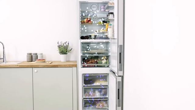 Miele KFN29683D Fridge Freezer with Glass Front (in White or Black) смотреть онлайн