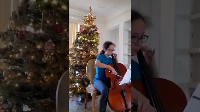 дочка подарила на Новый год отцу радость - сыграла его любимую мелодию Time to say goodbye. смотреть онлайн