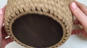 Корзина из джута с деревянным дном????