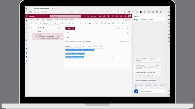 Features that delight with ChatGPT Outlook Edge Bing смотреть онлайн