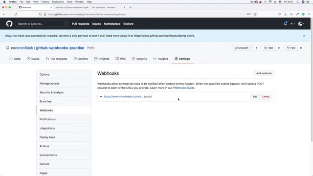 Tutorial for GitHub Webhooks смотреть онлайн