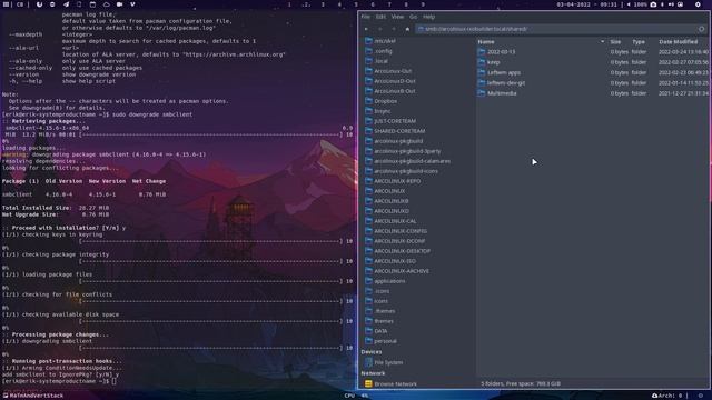 ArcoLinux : 2788 Something broken - downgrade the package - smbclient as example смотреть онлайн