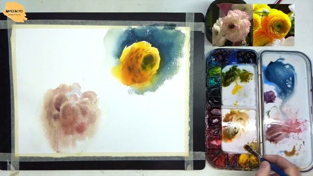 Watercolor flower sketch. An Easy Way To Paint A Watercolor Flower ? смотреть онлайн