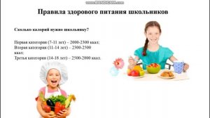 Био_Видеоурок 9_Нормы и режим питания_Сорокина Александра